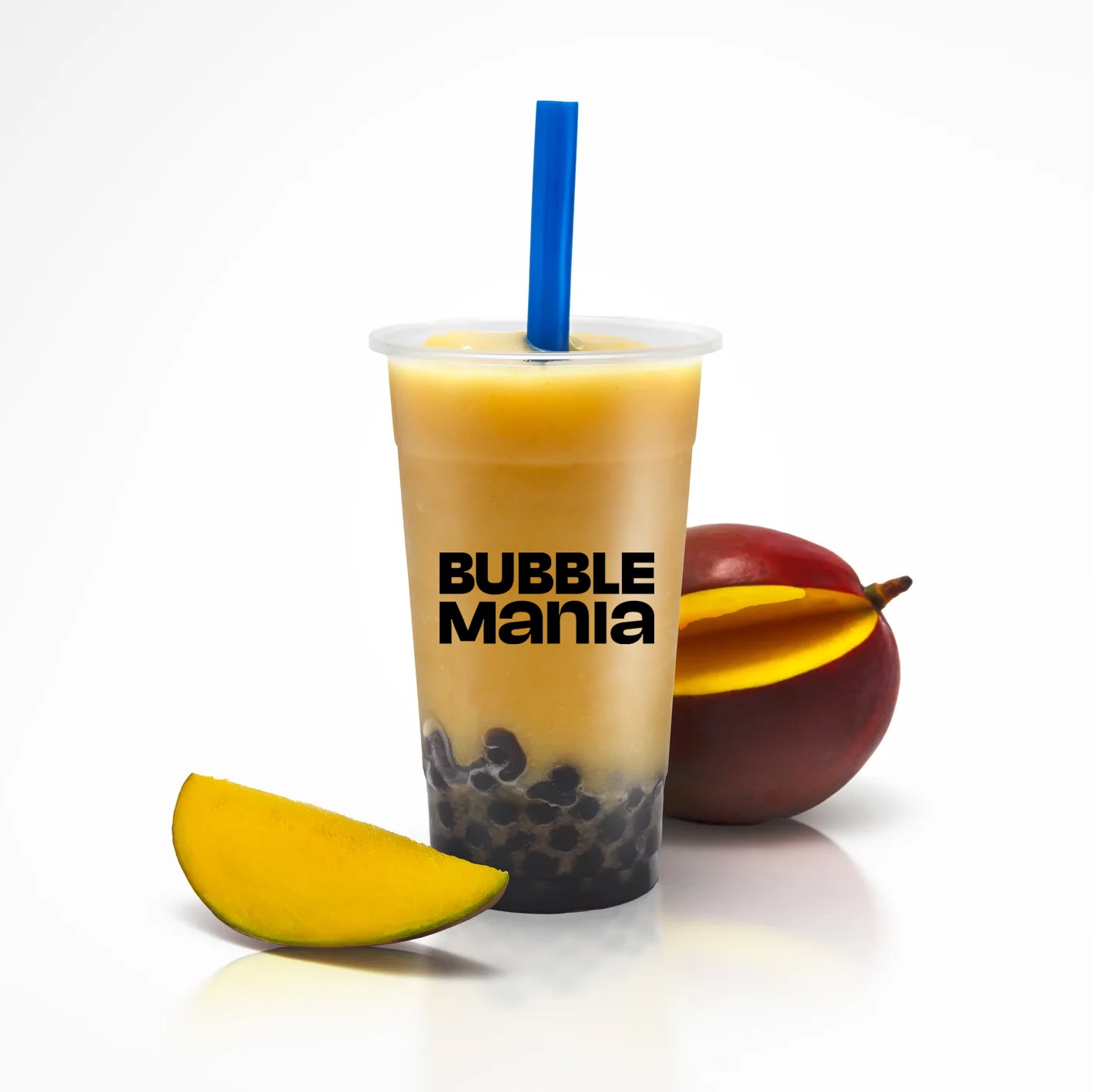 Mango Frozen Bubble Tea - Experience the icy delight of BubbleMania's mango frozen bubble tea recipe.