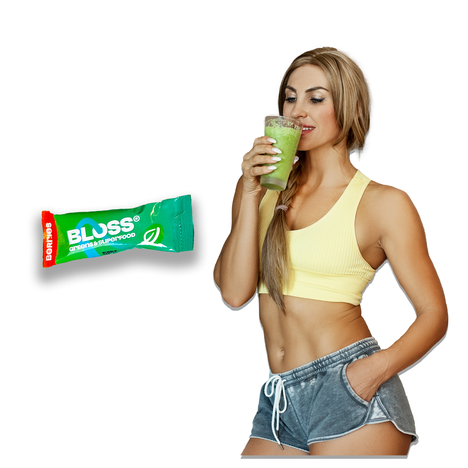 BLOSS Super Greens Pulver Smoothie Mix, 30 Portionen