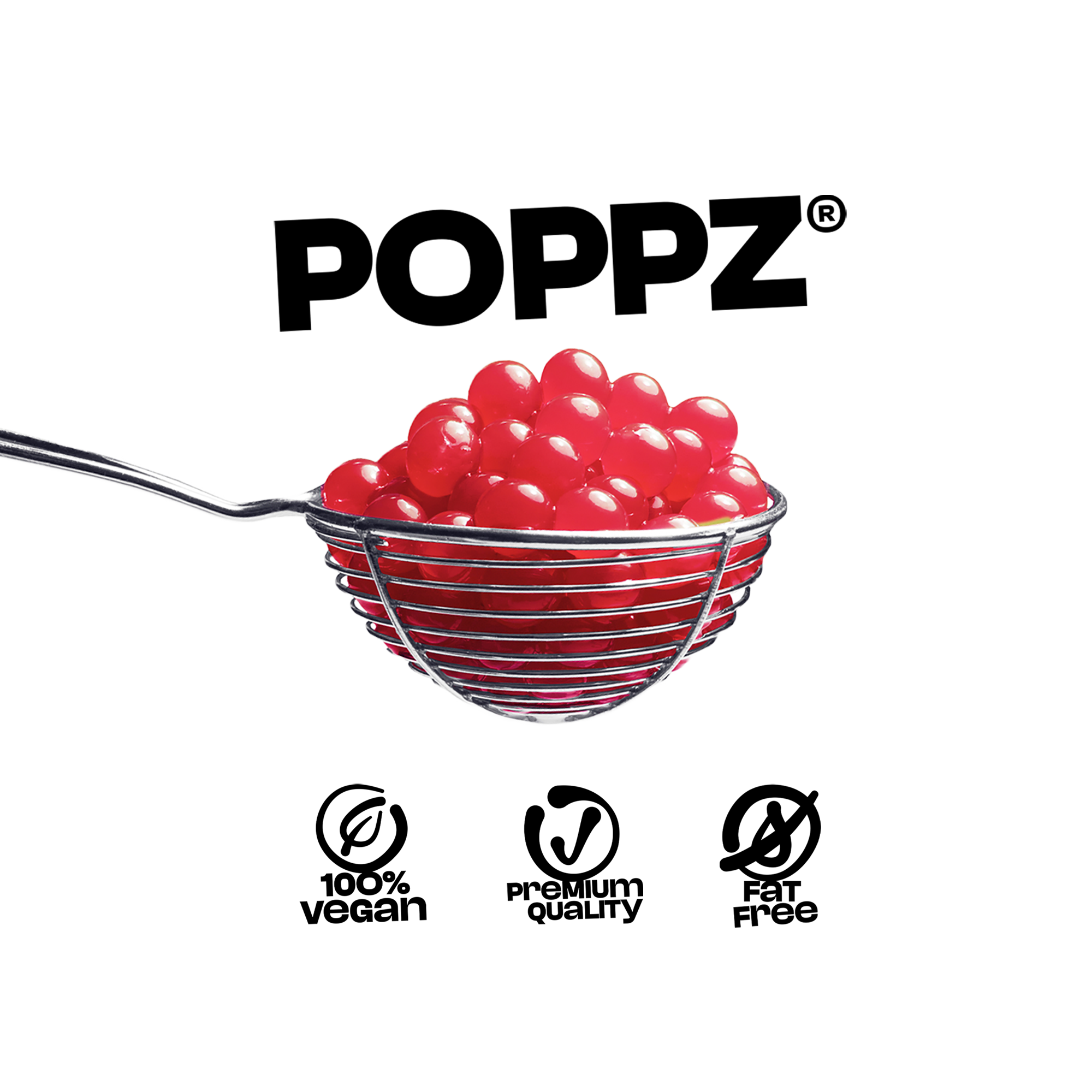 POPPZ Cherry Kit with Tapioca scoop and 10 straws