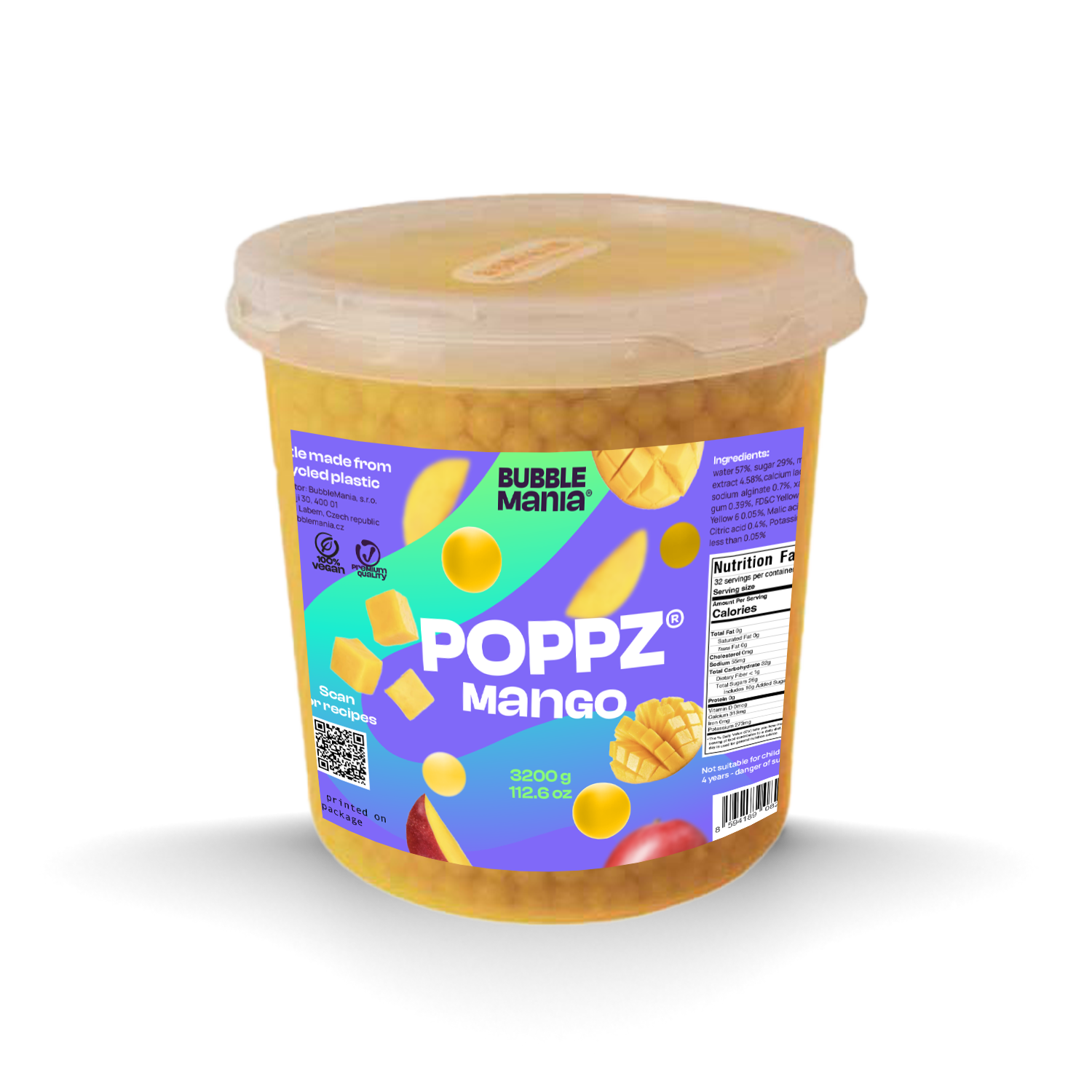 POPPZ Mango Kit with Tapioca scoop and 10 straws